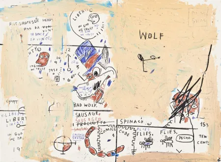 Sérigraphie Basquiat - Wolf Sausage