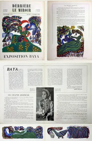 Livre Illustré Baya - Derrière le Miroir n° 6. BAYA. 6 lithographies en couleurs (( pour l'exposition de 1947 à la Galerie Maeght) TIRAGE ORIGINAL