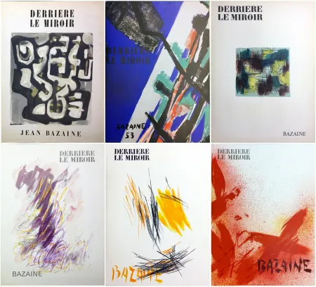 Livre Illustré Bazaine - DERRIÈRE LE MIROIR. BAZAINE. Collection complète des 6 volumes de la revue DERRIÈRE LE MIROIR consacrés à Jean Bazaine (parus de 1949 à 1975).