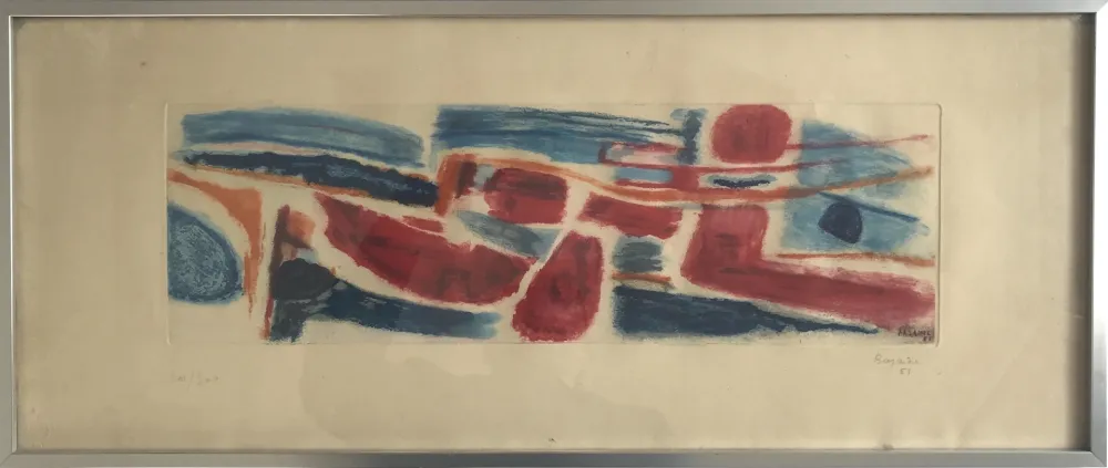 Aquatinte Bazaine - Sans titre (Le nageur)