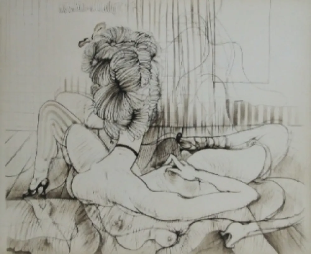 Eau-Forte Et Aquatinte Bellmer - De dos