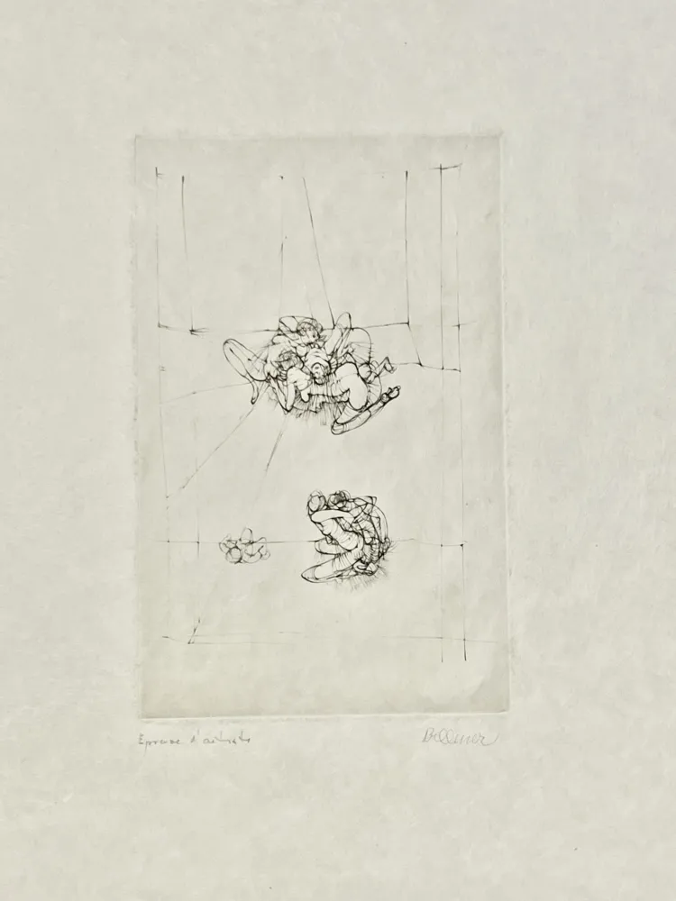 Aucune Technique Bellmer -  Eau-forte Couple, circa 1971 - Epreuve d'artiste sur papier de soie