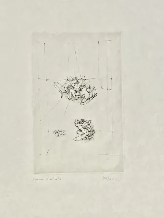 Aucune Technique Bellmer -  Eau-forte Couple, circa 1971 - Epreuve d'artiste sur papier de soie