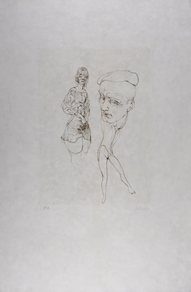 Eau-Forte Bellmer - L'Homme à la casquette