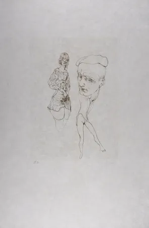 Eau-Forte Bellmer - L'Homme à la casquette