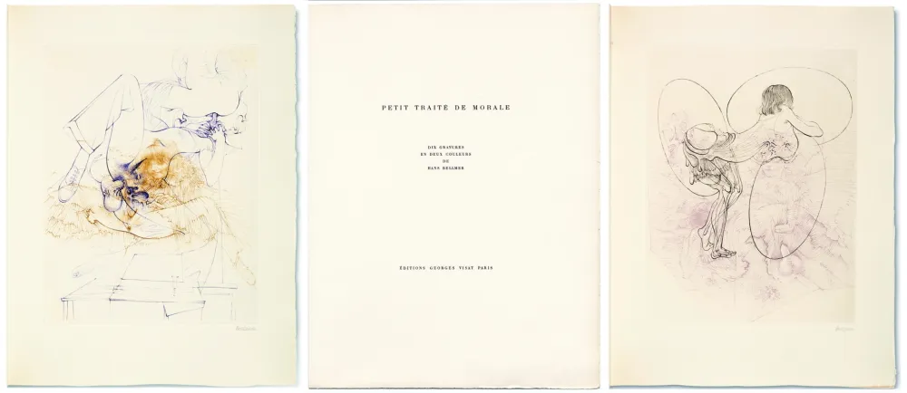 Livre Illustré Bellmer - PETIT TRAITÉ DE MORALE. 10 gravures en couleurs signées (Visat 1968)