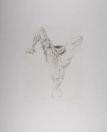 Eau-Forte Bellmer - Sexe Oiseau