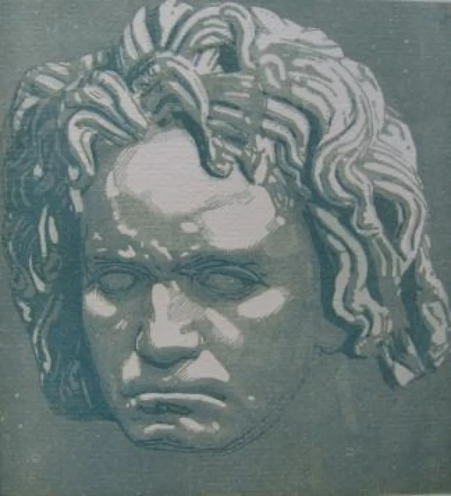 Gravure Sur Bois Beltrand - Beethoven