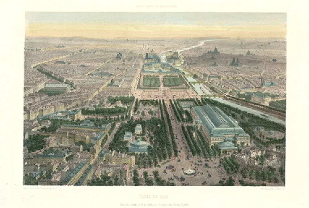 Lithographie Benoist - Paris en 1860