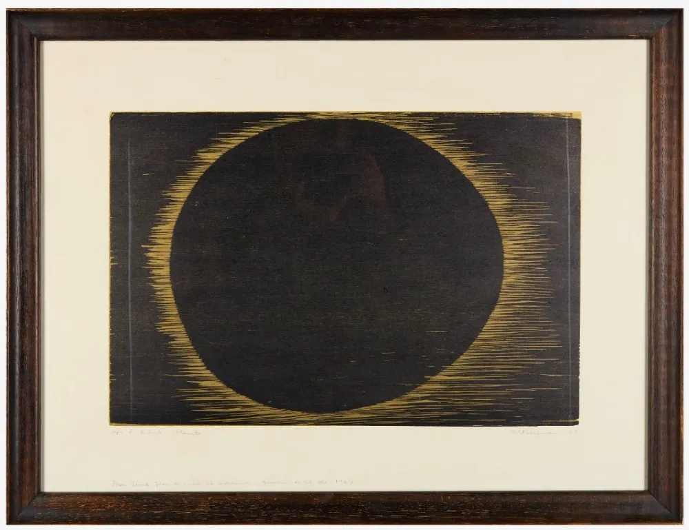 Gravure Sur Bois Bergman - Planète