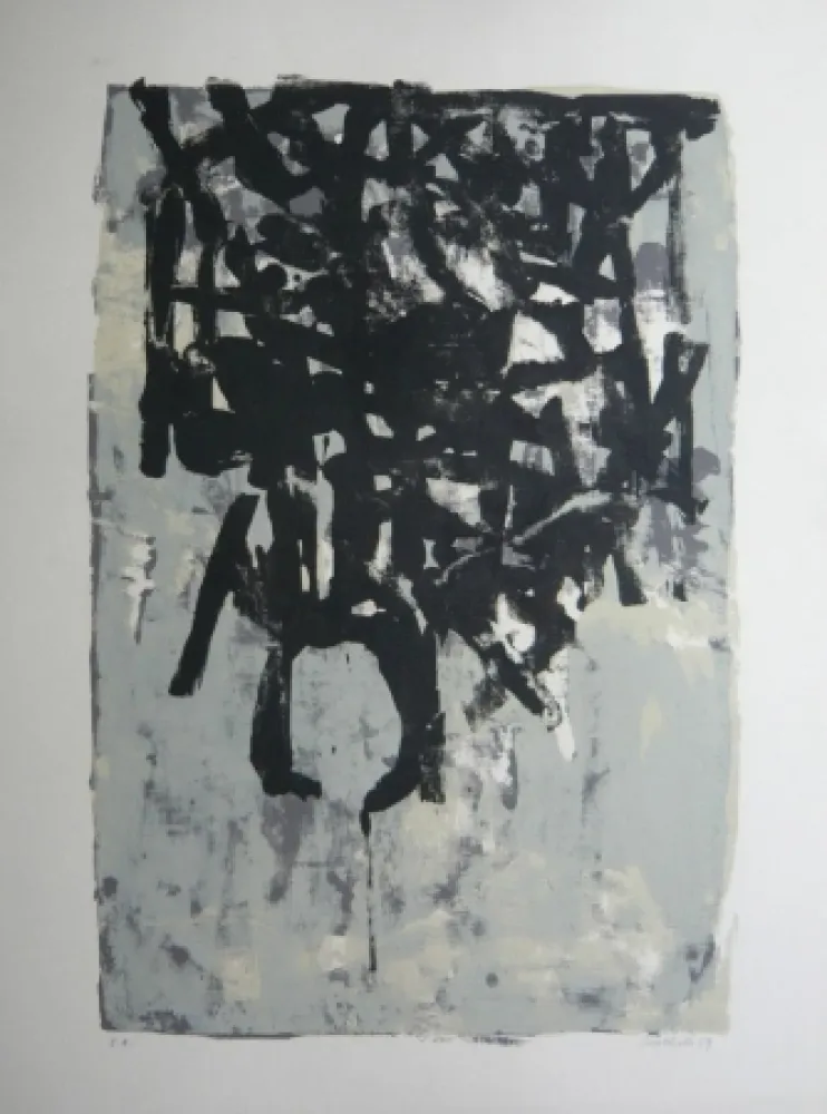 Lithographie Bertholo - Composition 