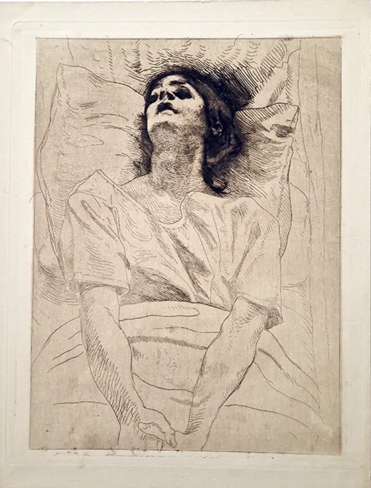 Eau-Forte Besnard - La morte