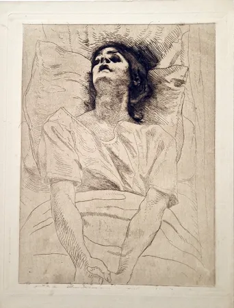 Eau-Forte Besnard - La morte