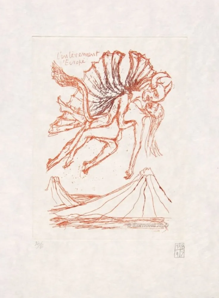 Eau-Forte Bettencourt - L'enlèvement d'Europe + Livre