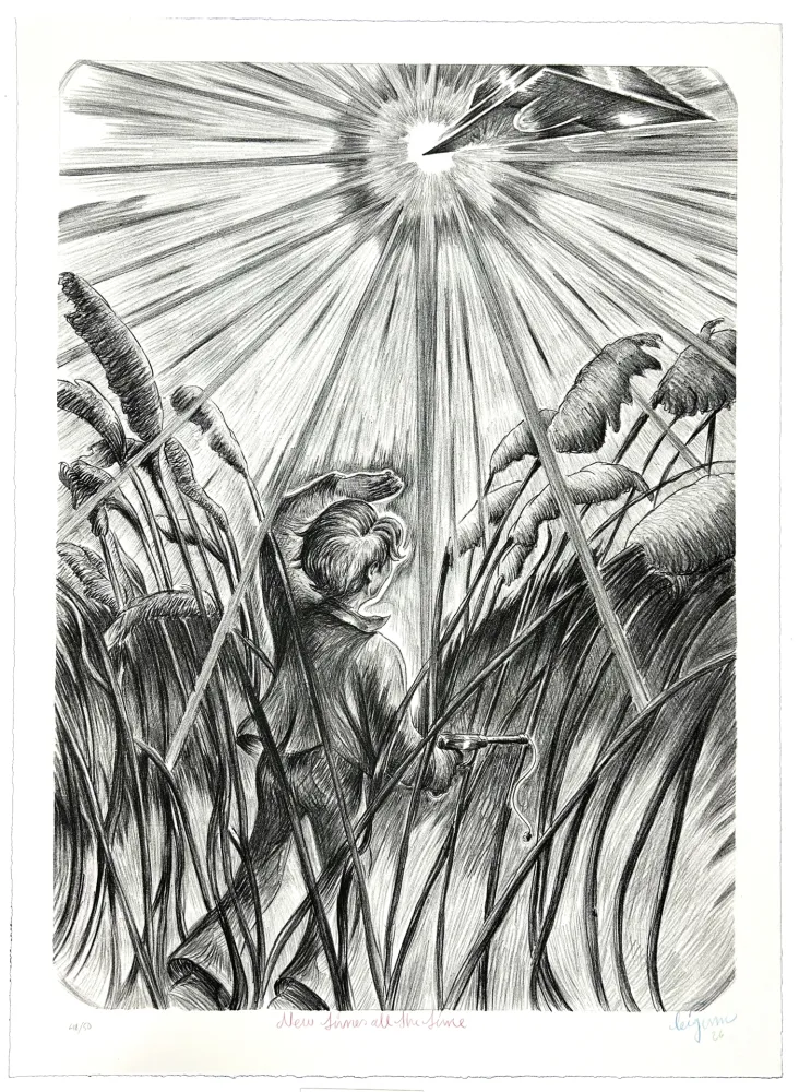 Lithographie Bigum - New times all the times 