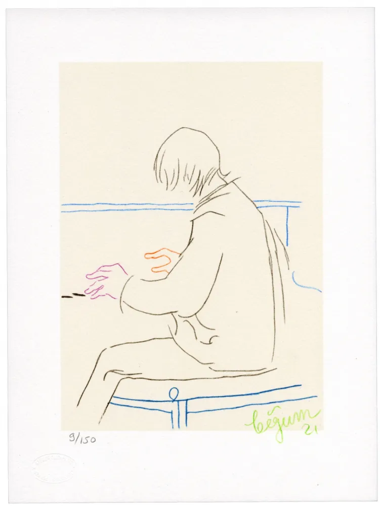 Lithographie Bigum - Sans titre