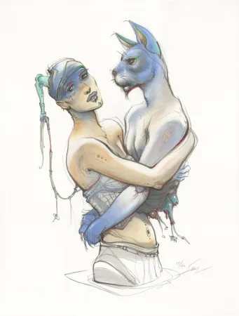 Lithographie Bilal - Transhumans 1