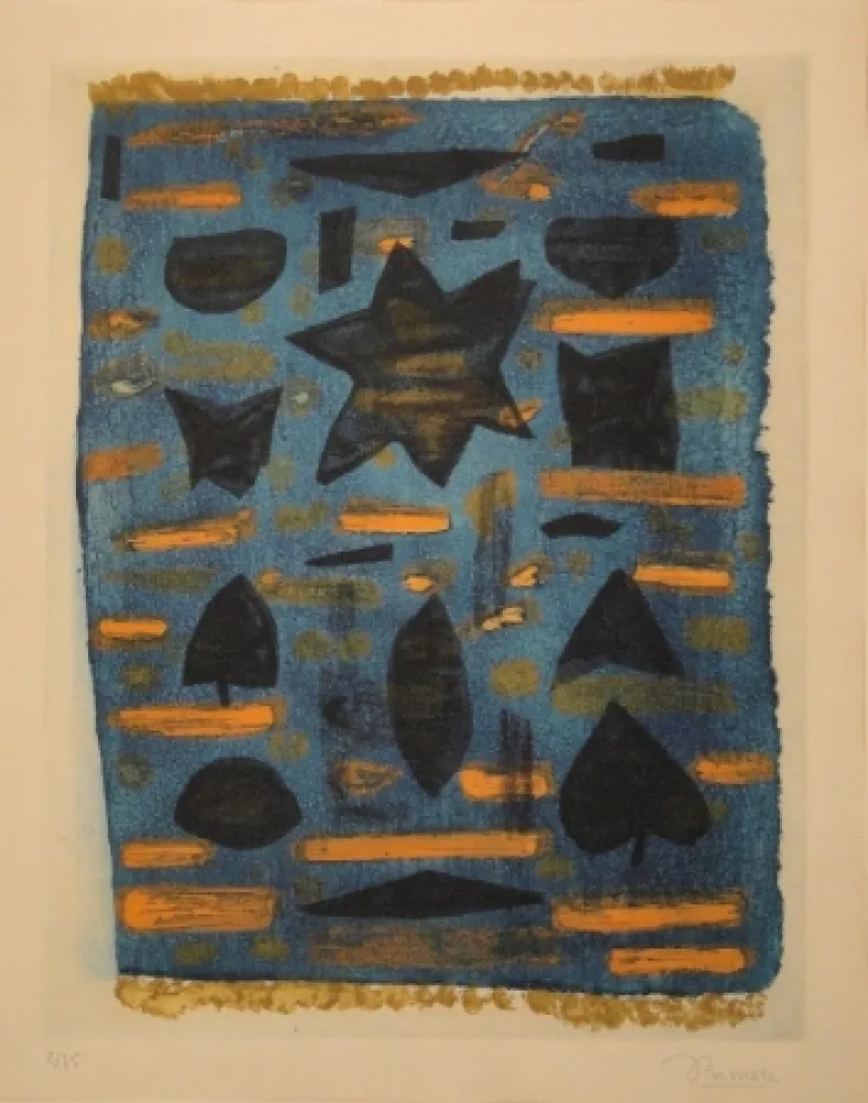 Aquatinte Bissiere - Feuillage