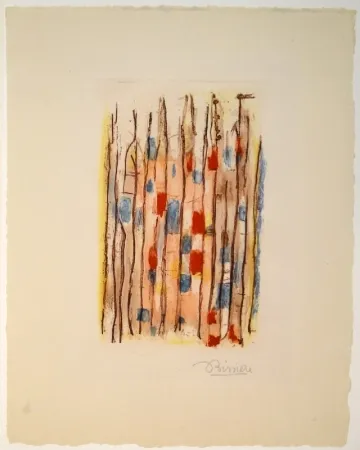 Aquatinte Bissiere - Untitled