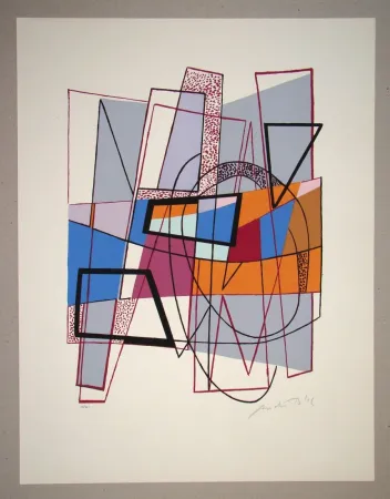 Sérigraphie Bloc - Composition abstrait
