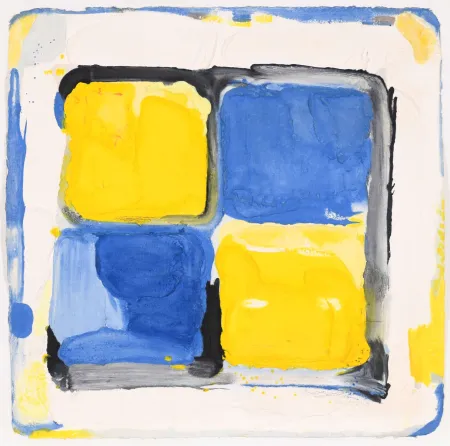 Gravure Bogart - Yellow / blue / square