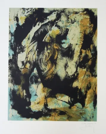 Lithographie Bohary - Water fall city