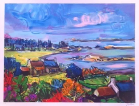 Lithographie Bolorè  - La bretagne