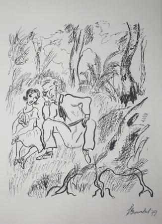 Gravure Bonabel - Louis-Ferdinand Céline - Gravure Originale - Voyage au Bout de la Nuit