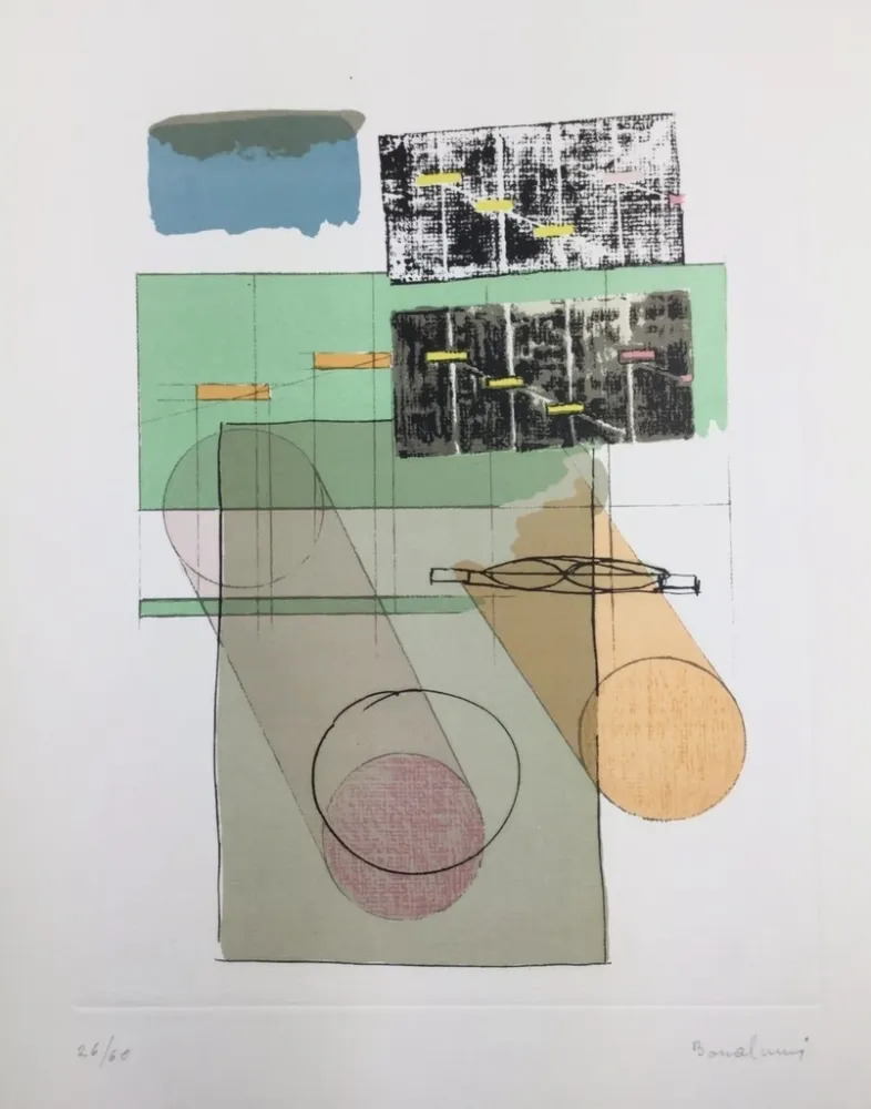 Lithographie Bonalumi - La casa del vento