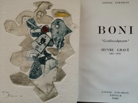 Livre Illustré Boni - Grafisculptures - Oeuvre gravé - 1957 - 1970