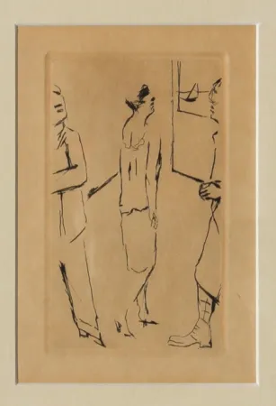 Eau-Forte Bonnard - Lady in the Street