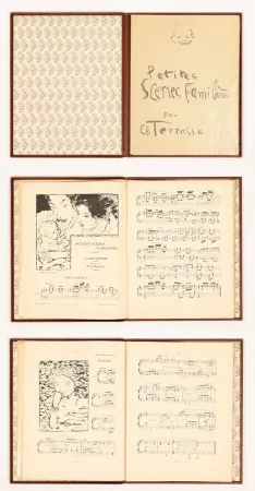 Livre Illustré Bonnard - Petites scènes familières Pour Piano. 20 lithographies originales de Pierre Bonnard (1893)