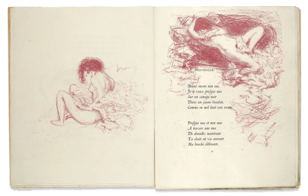Livre Illustré Bonnard - Verlaine. PARALLÈLEMENT. 109 lithographies originales (Vollard 1900)