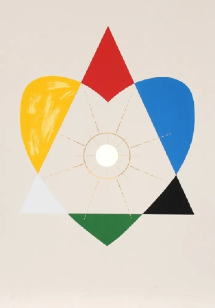 Sérigraphie Borofsky - The Balance of Love and Work Produces Energy