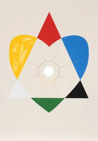 Sérigraphie Borofsky - The Balance of Love and Work Produces Energy