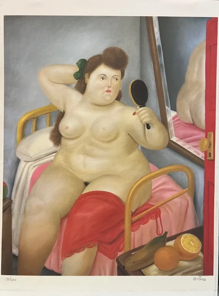 Lithographie Botero - La toilette