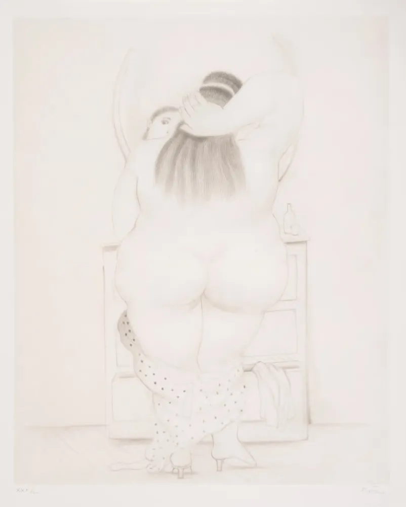 Lithographie Botero - Mujer ante el espejo
