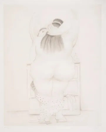 Lithographie Botero - Mujer ante el espejo