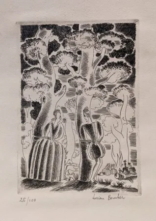 Gravure Boucher - Estranges Amours