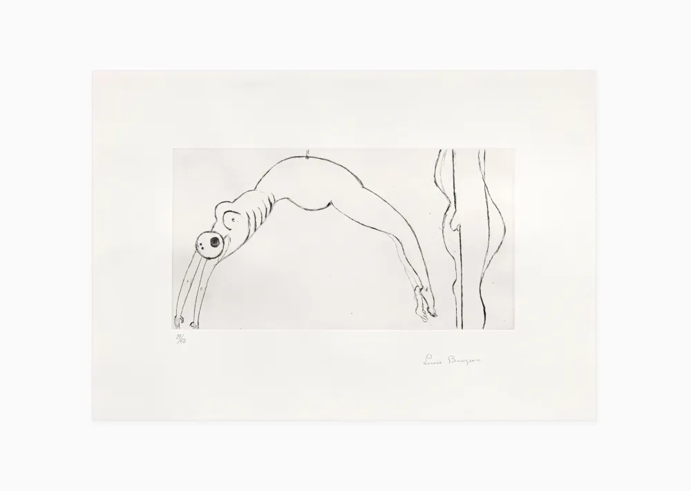 Gravure Bourgeois - Arched figure