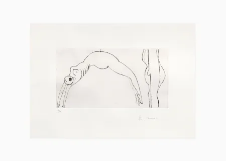 Gravure Bourgeois - Arched figure