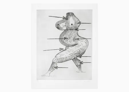 Gravure Bourgeois - Sainte Sébastienne