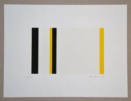 Sérigraphie Brandt - Gelb und Schwarz