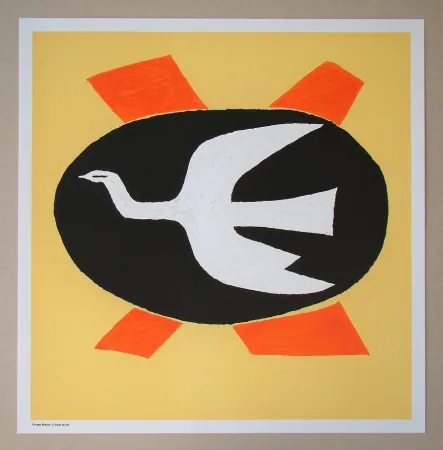 Lithographie Braque (After) - L'oiseau de feu, 1958