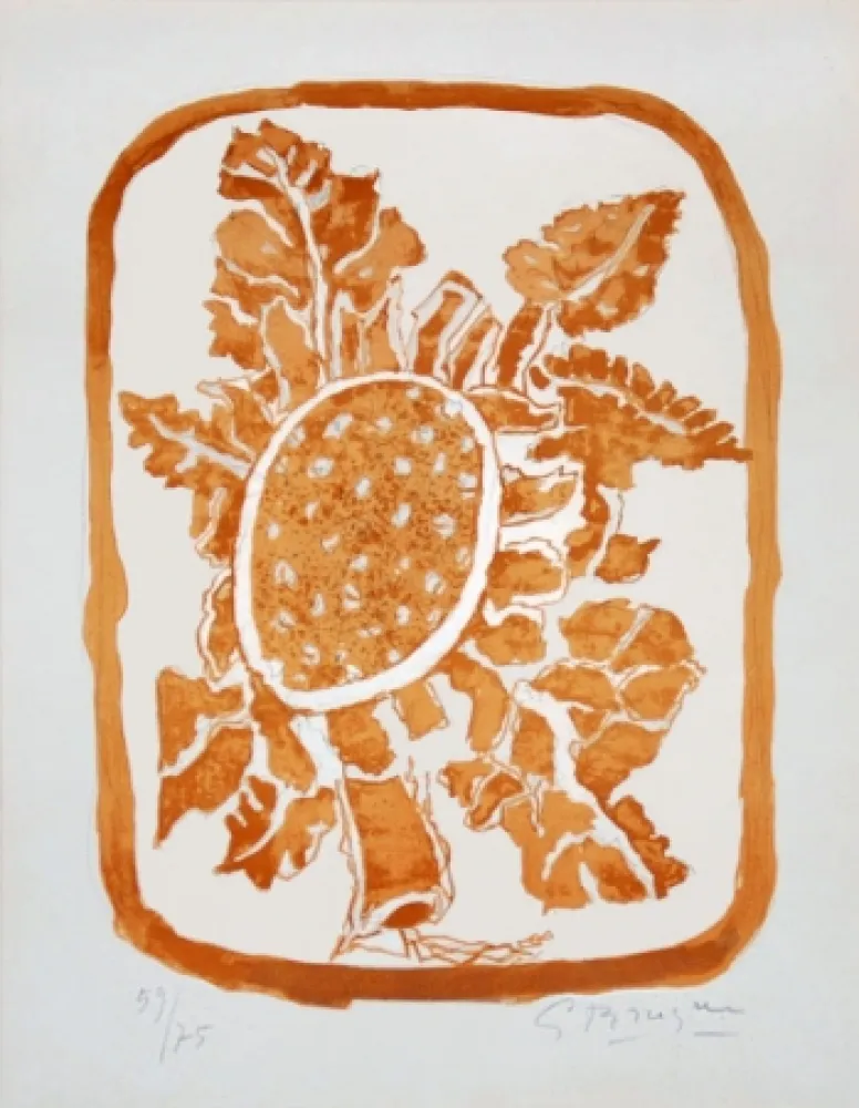Lithographie Braque - Fleur d'automne (Autumn Flower)