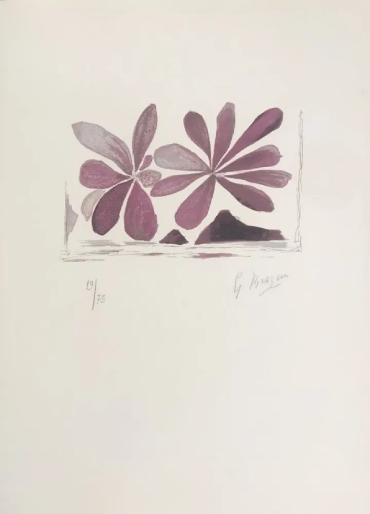 Lithographie Braque - Fleurs de l'air 