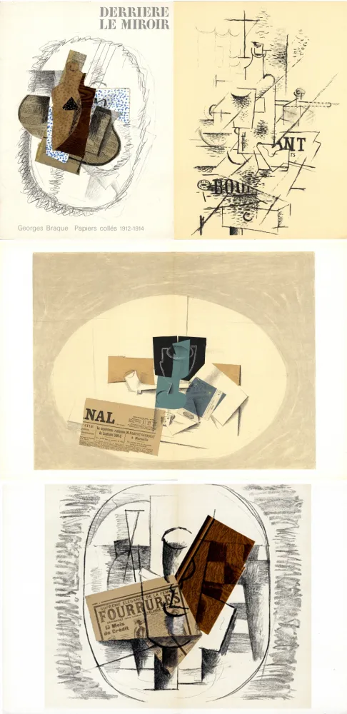 Livre Illustré Braque - GEORGES BRAQUE. Papiers collés 1912-1914. Derrière le Miroir n° 138. Mai 1963.