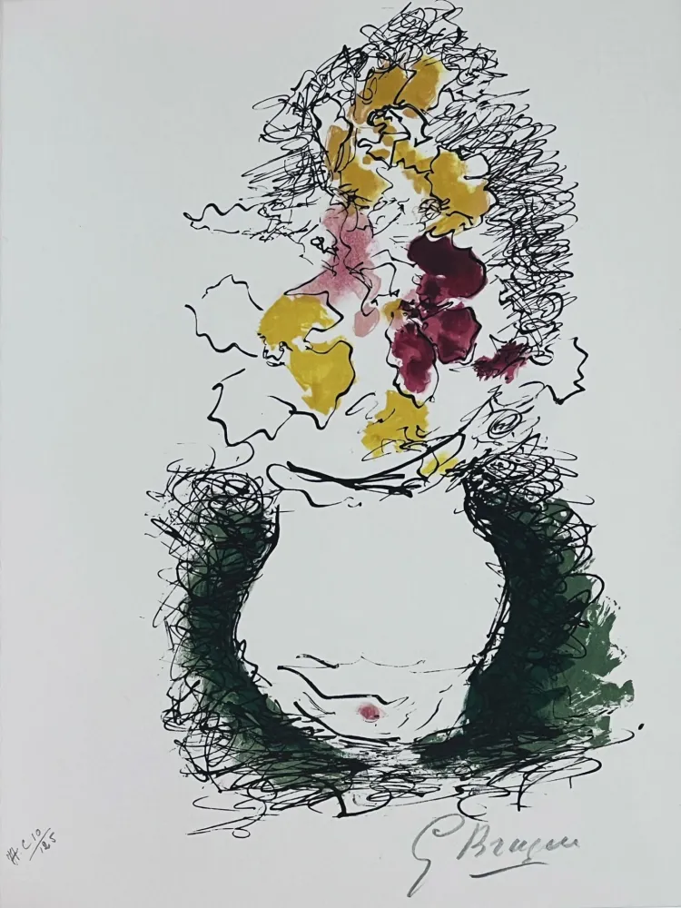 Lithographie Braque - Le Bouquet 