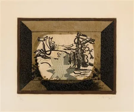 Lithographie Braque - Le Char (The Chariot III)