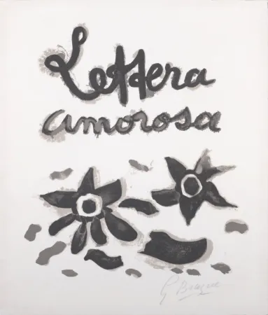 Lithographie Braque - Lettera Amorosa - Hand-signed